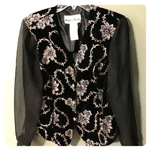 Beaded and glittered ladies shirt